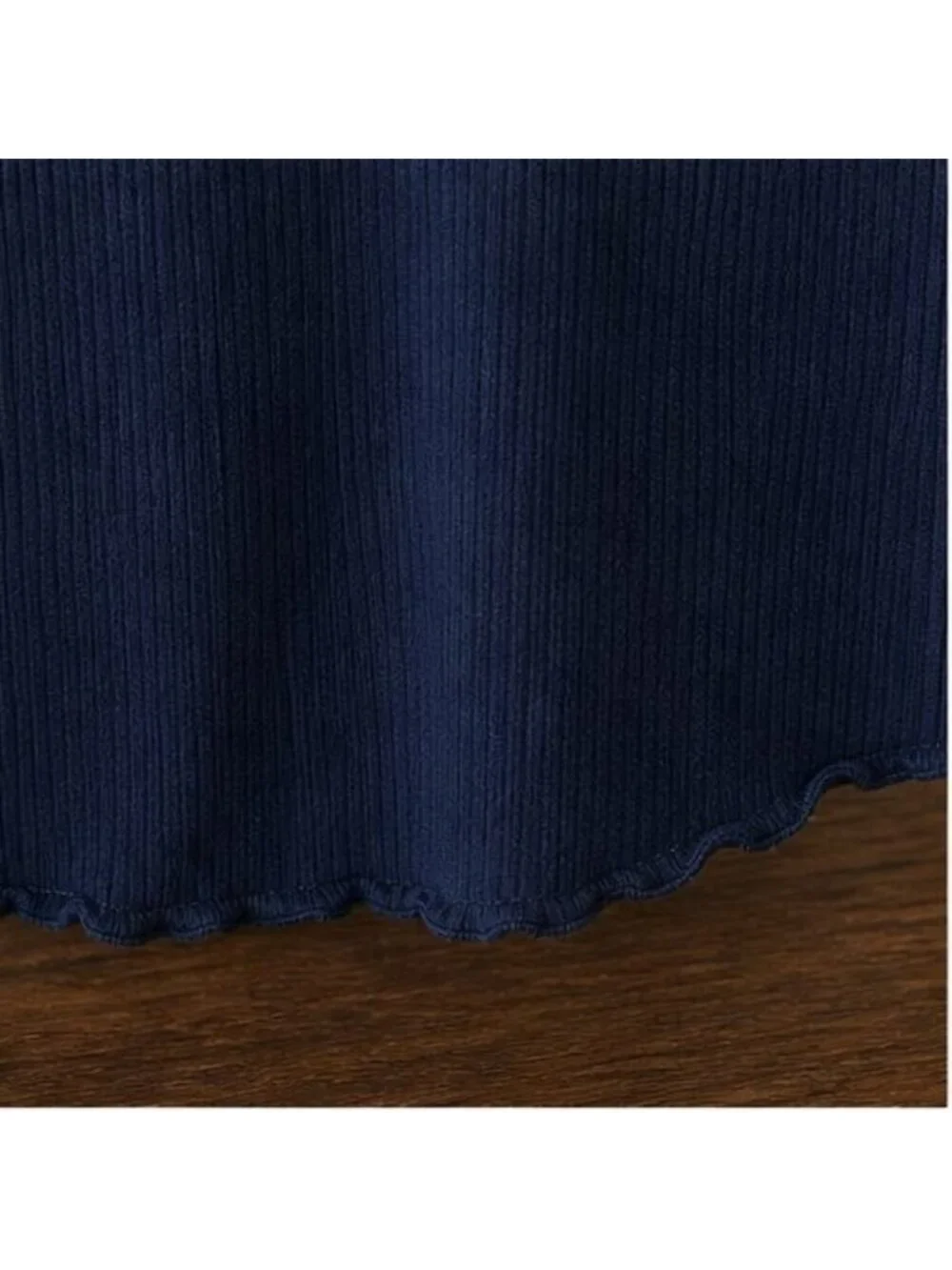 Navy Ruffle Blouse - Picture 6 of 6